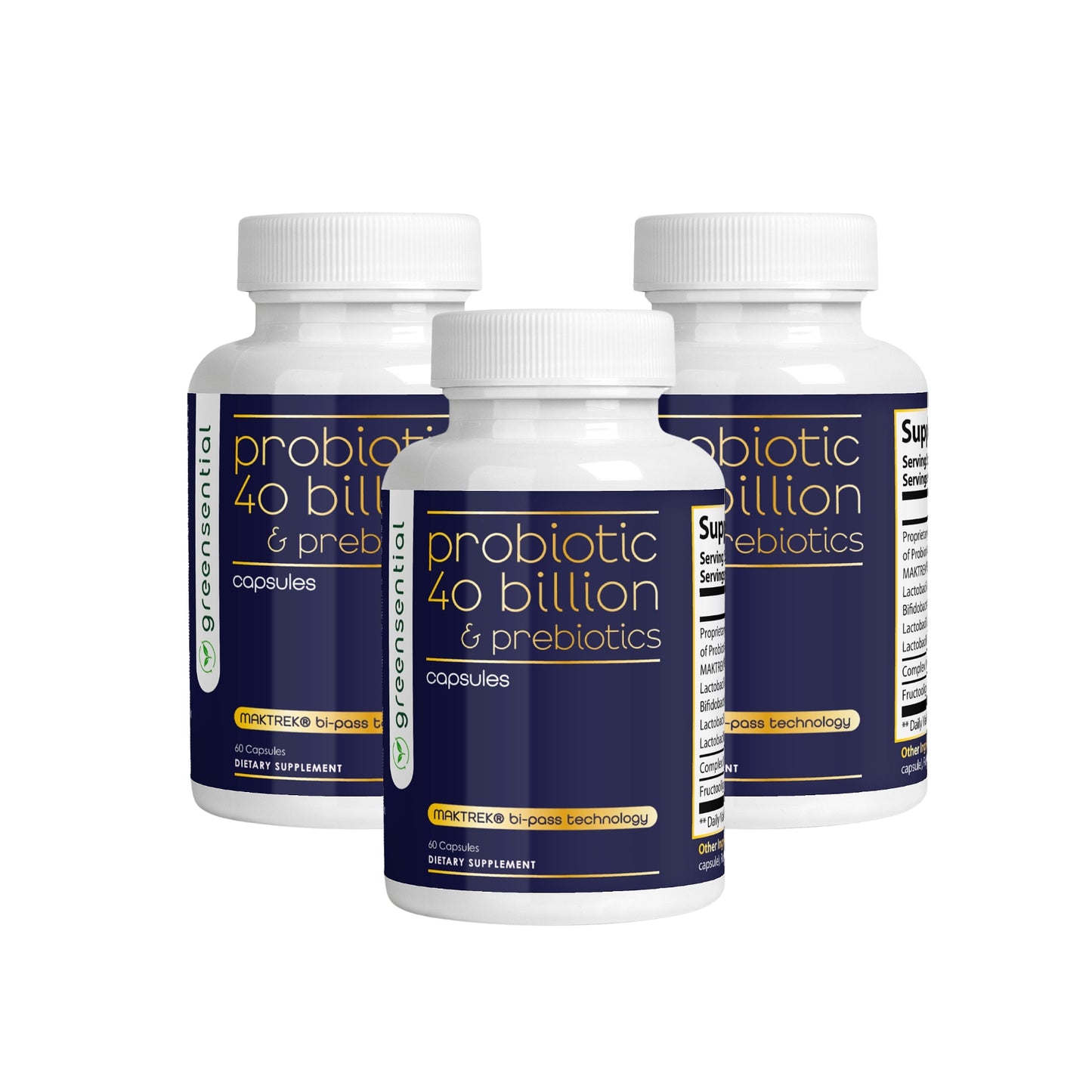 Probiotic 40 Billion with Prebiotics - Powered by Maktrek® Technology