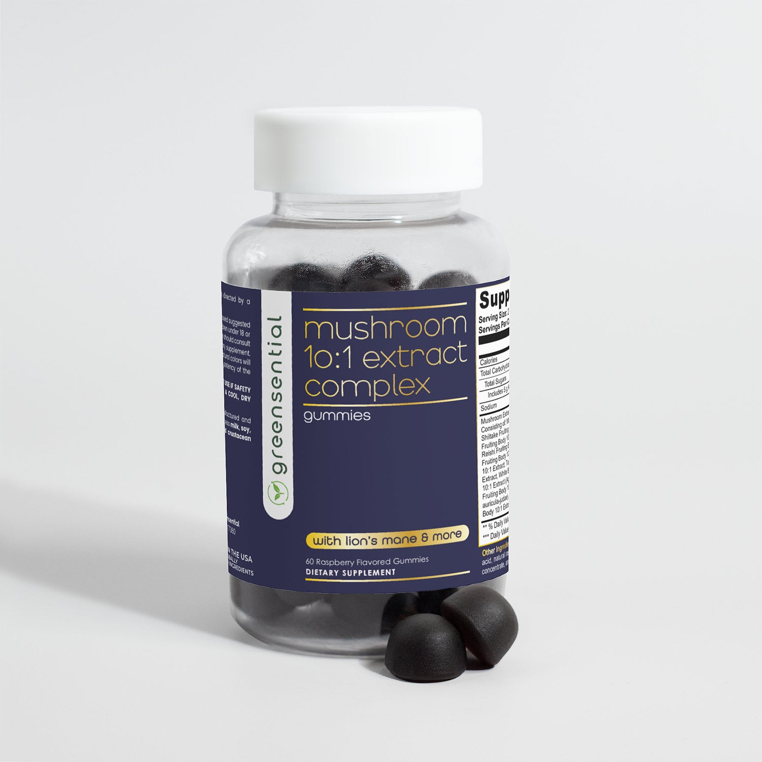 10-in-1 Mushroom Extract Complex 2,500mg - 60 Vegan Gummies
