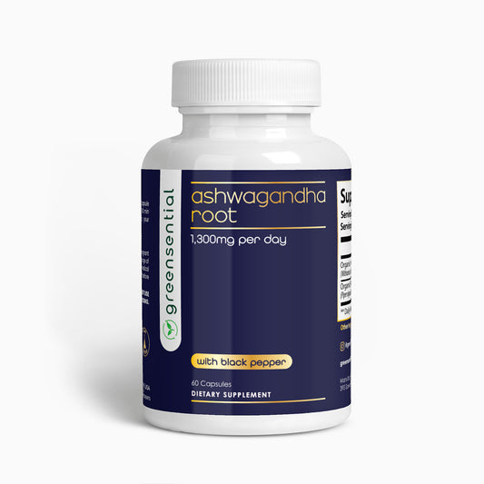 Organic Ashwagandha 1,300mg Daily – 60 Capsules