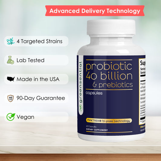 Probiotic 40 Billion with Prebiotics - Powered by Maktrek® Technology